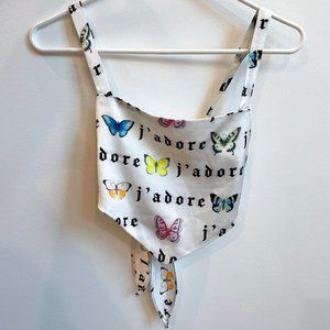 Forever 21 Butterfly Bandana Top